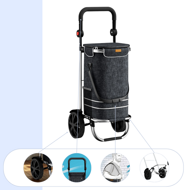 EASY bevásárlótáska kerekekkel, 50l, fekete