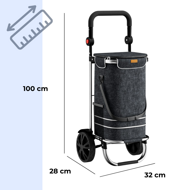 EASY bevásárlótáska kerekekkel, 50l, fekete
