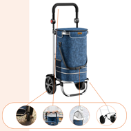 EASY bevásárlótáska kerekekkel, 50l, kék