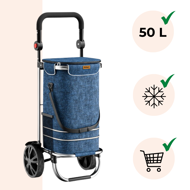 EASY bevásárlótáska kerekekkel, 50l, kék
