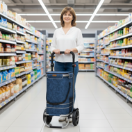 EASY bevásárlótáska kerekekkel, 50l, kék