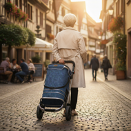 EASY bevásárlótáska kerekekkel, 50l, kék