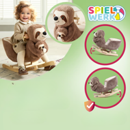 Hintázó nyugágy biztonsági övvel, barna