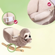 Hintázó nyugágy biztonsági övvel, barna