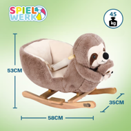 Hintázó nyugágy biztonsági övvel, barna