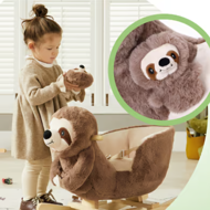 Hintázó nyugágy biztonsági övvel, barna