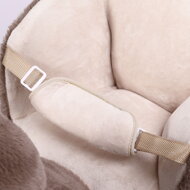 Hintázó nyugágy biztonsági övvel, barna