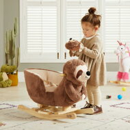 Hintázó nyugágy biztonsági övvel, barna