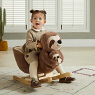 Hintázó nyugágy biztonsági övvel, barna