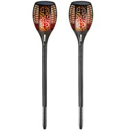 FIORE napelemes kerti lámpa, 2 db, 9,5x76,5cm, fekete