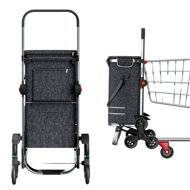 COMFORT bevásárlótáska lépcsőjáró kerekekkel, 50l, fekete