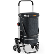 COMFORT bevásárlótáska lépcsőjáró kerekekkel, 50l, fekete