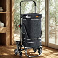 COMFORT bevásárlótáska lépcsőjáró kerekekkel, 50l, fekete