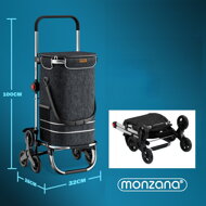 COMFORT bevásárlótáska lépcsőjáró kerekekkel, 50l, fekete