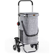 COMFORT bevásárlótáska lépcsőjáró kerekekkel, 50l, szürke
