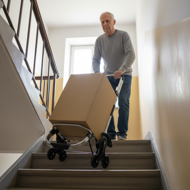 COMFORT bevásárlótáska lépcsőjáró kerekekkel, 50l, szürke