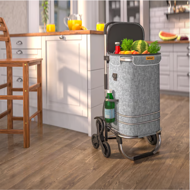 COMFORT bevásárlótáska lépcsőjáró kerekekkel, 50l, szürke