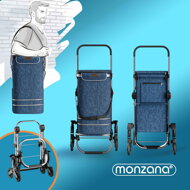 COMFORT bevásárlótáska lépcsőjáró kerekekkel, 50l, kék