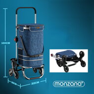 COMFORT bevásárlótáska lépcsőjáró kerekekkel, 50l, kék