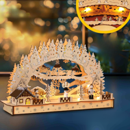 CLEMENT karácsonyi LED ív, 45x12,5x28cm, természetes barna