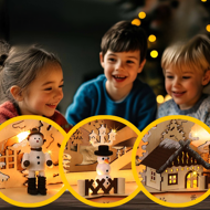 CLEMENT karácsonyi LED ív, 45x12,5x28cm, természetes barna