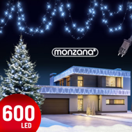 SIMPLE karácsonyi fényfüzér, 60m, hideg fehér