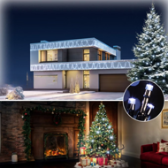 SIMPLE karácsonyi fényfüzér, 60m, hideg fehér