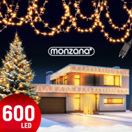 SIMPLE karácsonyi fényfüzér, 60m, meleg fehér