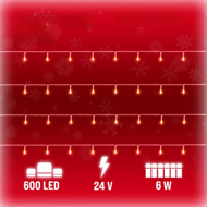 SIMPLE karácsonyi fényfüzér, 60m, meleg fehér