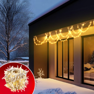 SIMPLE karácsonyi fényfüzér, 60m, meleg fehér