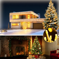 SIMPLE karácsonyi fényfüzér, 60m, meleg fehér