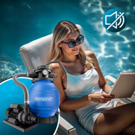 AQUA homokszűrő medencéhez szűrőgolyókkal, 10 200 l/h, kék