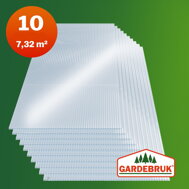MARK cellás polikarbonát lemez, 6mm, 60,5x121x0,6cm, 10 db, átlátszó