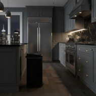 DEUS szenzoros hulladékgyűjtő, 58 literes, fekete