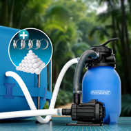 AQUA homokszűrő medencéhez szűrőgolyókkal, 5 000 l/h, kék