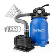 AQUA homokszűrő medencéhez szűrőgolyókkal, 5 000 l/h, kék