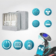 AERO keményfedeles bőröndszett, 4 részes, ABS, fekete