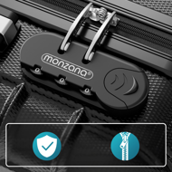 AERO keményfedeles bőröndszett, 4 részes, ABS, fekete