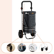 EASY bevásárlótáska kerekekkel, 50l, fekete