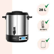 DION borfőző/tea/puncs főző, 28l, ezüst