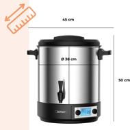 DION borfőző/tea/puncs főző, 28l, ezüst