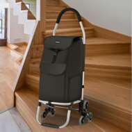 Shopper bevásárlótáska, kerekeken, lépcsőhöz 45L, 101x45x39 cm, fekete