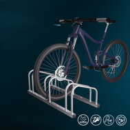 BIKE kerékpártartó, 3 kerékpár, 71x32x27cm, ezüst