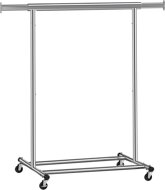 INEZ ruhatartó állvány kerekekkel, max. 90 kg, 83,5x45x160cm, ezüst