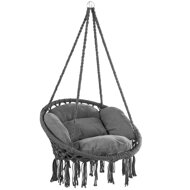 BOHO függőszék párnával, Ø61cm, antracit