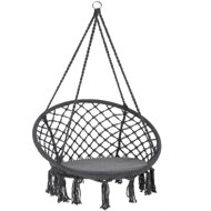 BOHO függőszék párnával, Ø61cm, antracit