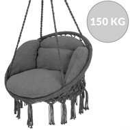 BOHO függőszék párnával, Ø61cm, antracit