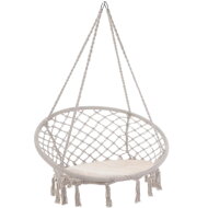 BOHO függőszék párnával, Ø61cm, bézs