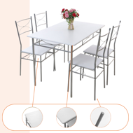 PAUL étkezőgarnitúra, 5 részes, bársony fehér