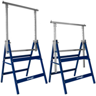 DANNY teleszkópos állvány, 2 darabos készlet, max. 200kg, 69x57x81-130cm, ezüst/kék